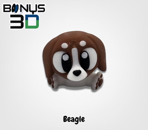 Figurka psa rasy beagle 3D – widok z przodu