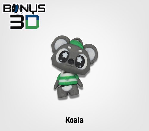 Figurka koali 3D – widok z góry