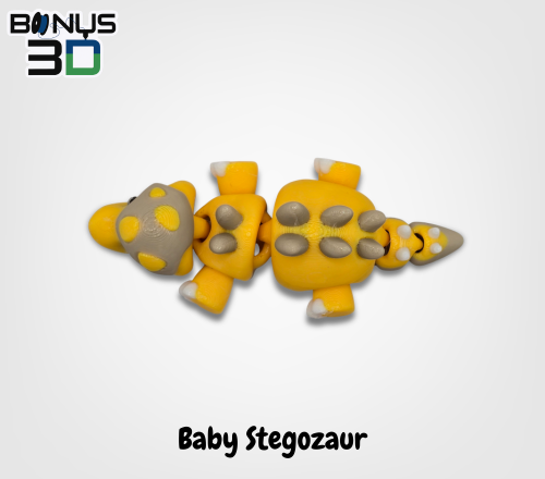 Figurka Baby Stegozaur 3D – widok z góry