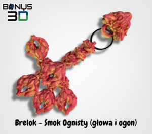 Brelok Smok Ognisty (głowa i ogon)