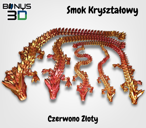Smok Kryształowy [czerwono złoty]_nowy